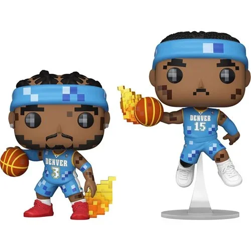 NBA JAM Denver Nuggets Allen Iverson and Carmelo Anthony 8-Bit Funko Pop! Vinyl Figure 2-Pack