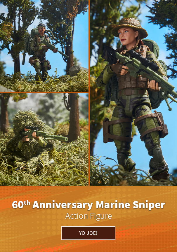 60th Anniversary Marine Sniper Action Figure YO JOE!