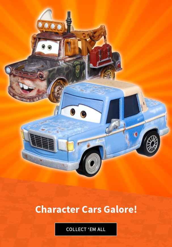 Character Cars Galore! Collect 'Em All