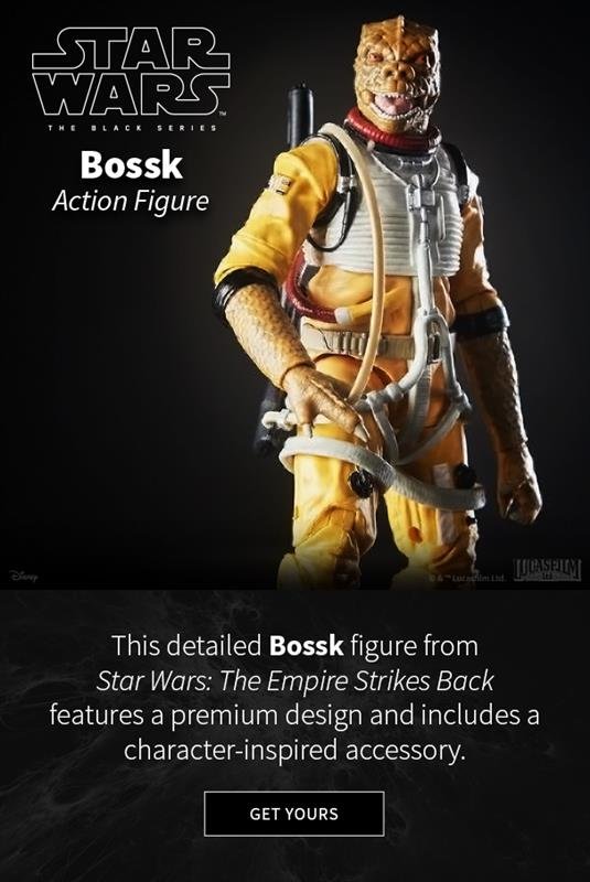 This detailed Bossk figure from Star Wars: The Empire Strikes Back features a premium design and includes a character-inspired accessory. GET YOURS