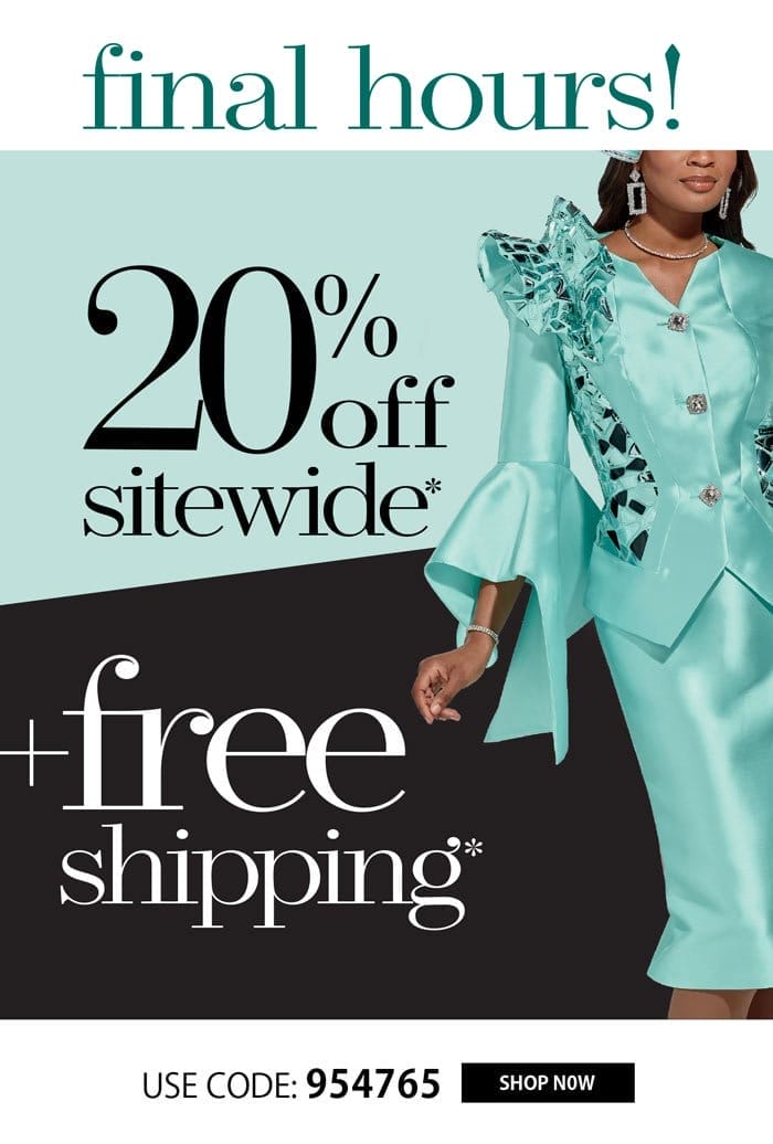 20% OFF SITEWIDE + FREE SHIPPING!