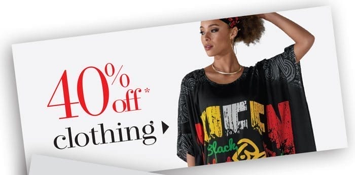 40% OFF CLOTHING