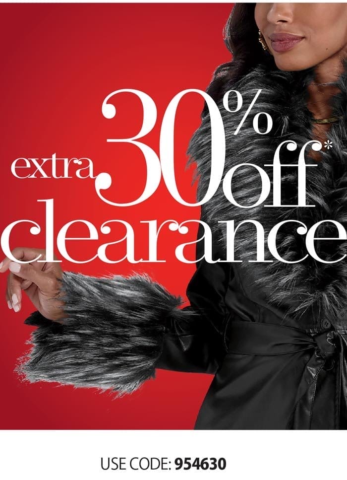 EXTRA 30% OFF CLEARANCE CLOTHING