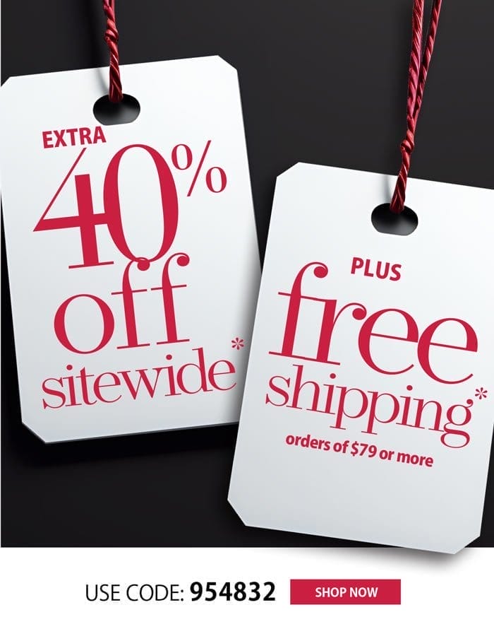 EXTRA 40% OFF + FREE SHIPPING ON ORDERS OF \\$79 OR MORE!