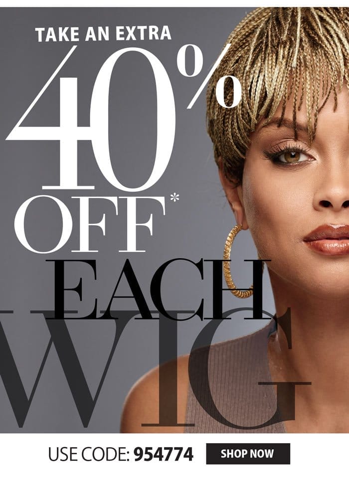 EXTRA 40% OFF WIGS