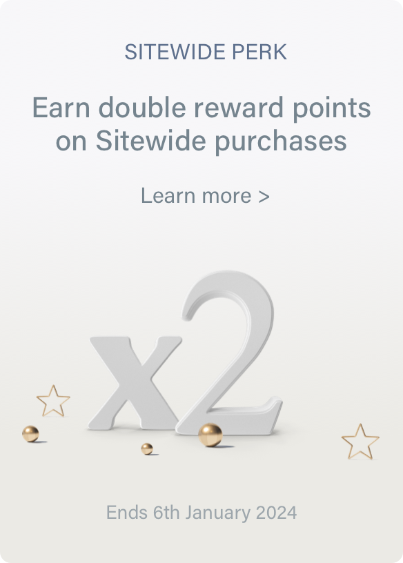 Save 12% sitewide and earn double points on every purchase