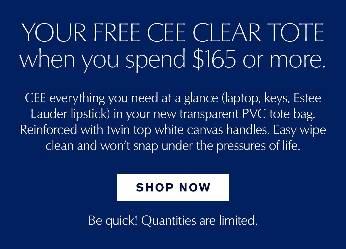 your free cee clear tote