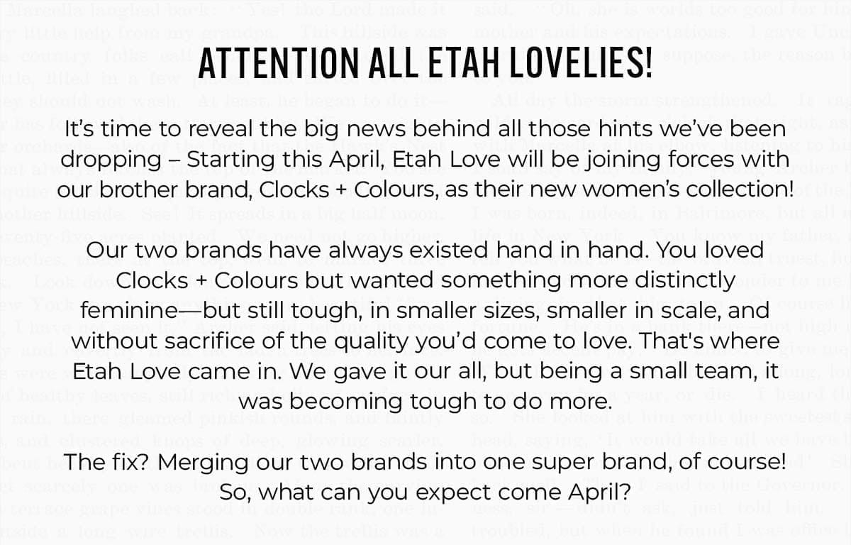 Attention All Etah Lovelies!