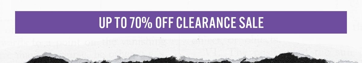 Up to 70% off Clearance Sale