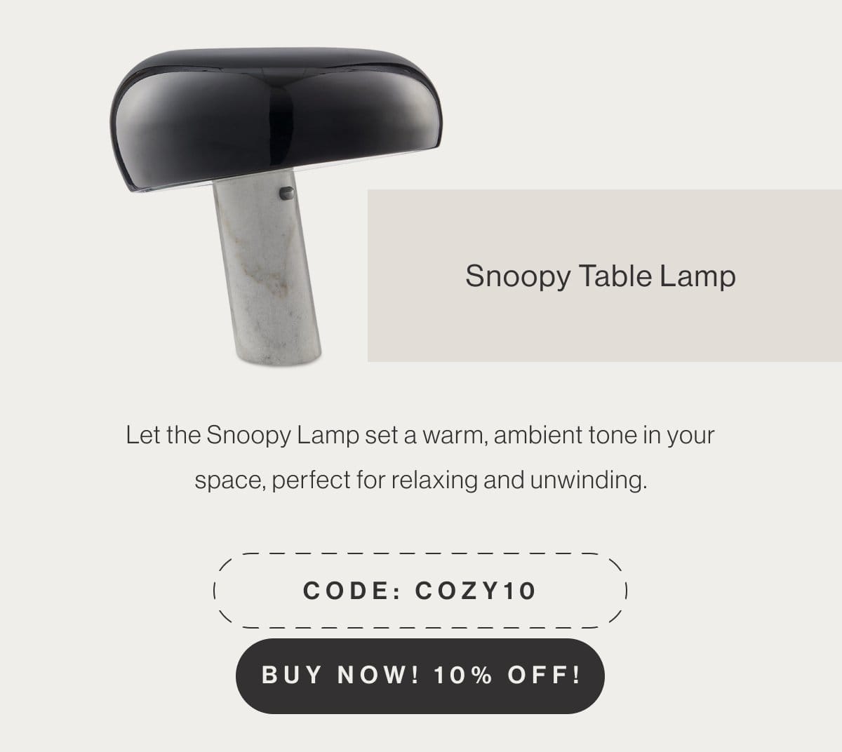 Snoopy Table Lamp - Let the Snoopy Lamp set a warm, ambient tone in your space, perfect for relaxing and unwinding. - Code: COZY10 - Buy Now! 10% Off!