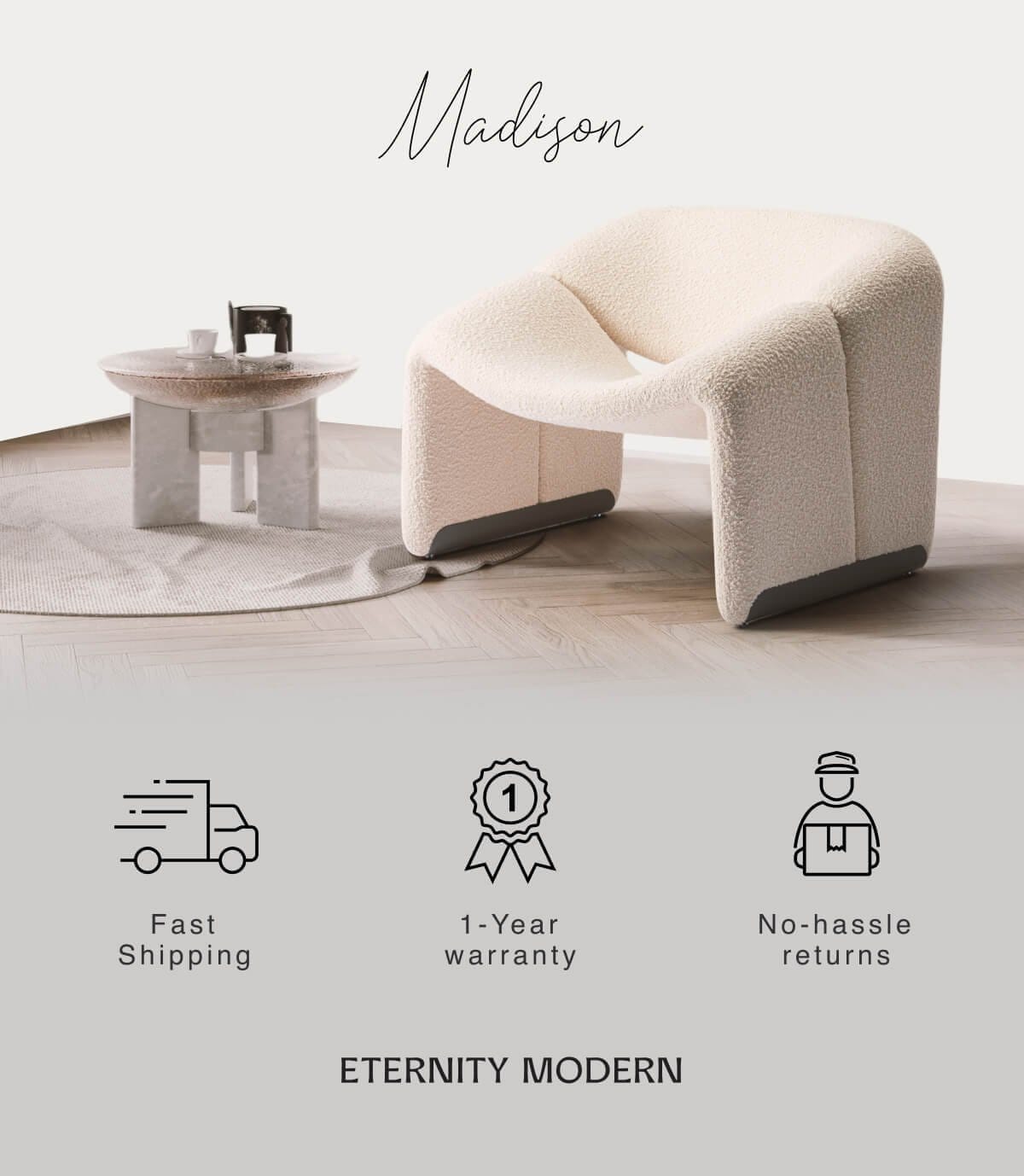 Madison - Fast Shipping - 1 Year Warranty - No hassle returns - ETERNITY MODERN