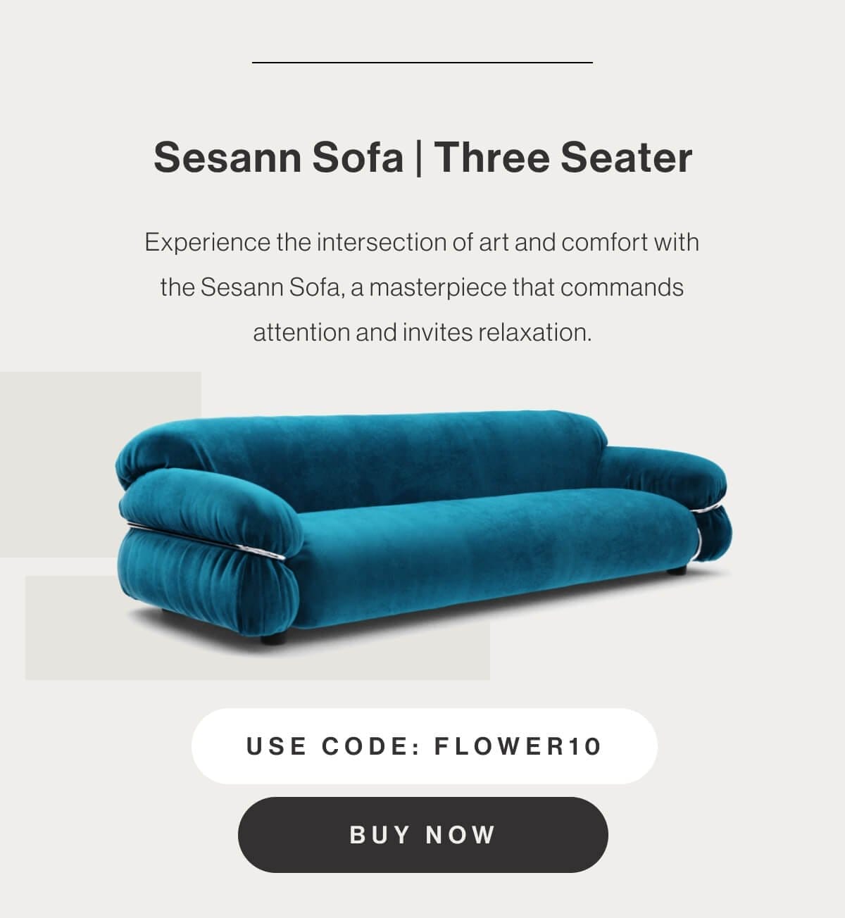 Sesann Sofa Three Seater - Experience the intersection of art and comfort with the Sesann Sofa, a masterpiece that commands attention and invites relaxation. - Use code: FLOWER10 - Buy Now