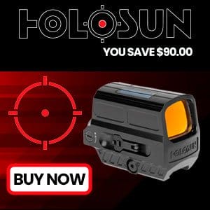 Holosun HS512C Multi-Reticle Circle Dot Enclosed Reflex Sight w/ Solar Failsafe and Shake Awake