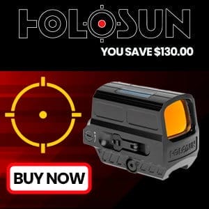 Holosun HE512C-GD Gold Multi-Reticle Circle Dot Enclosed Reflex Sight w/ Solar Failsafe and Shake Awake