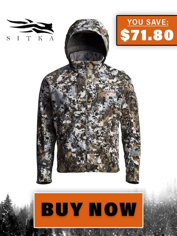 Save \\$71.80 on the Sitka Gear Whitetail Elevated II Stratus Jacket! Deal ends Feb. 26, 2024.