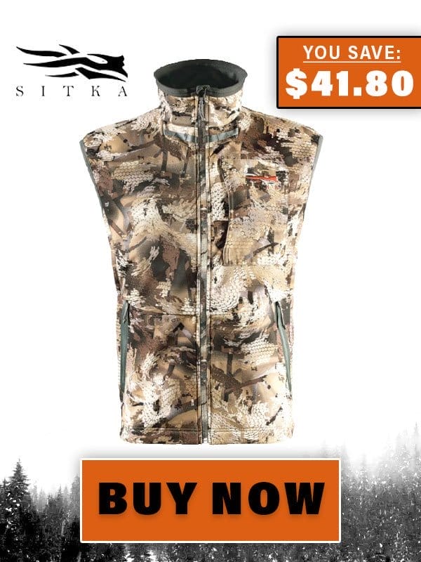 Save \\$41.80 on the Sitka Gear Waterfowl Marsh Dakota Vest! Deal ends Feb. 26, 2024.