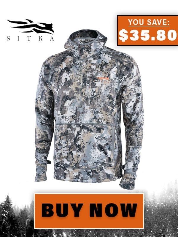Save \\$35.80 on the Sitka Gear Whitetail Elevated II Fanatic Hoody! Deal ends Feb. 26, 2024.