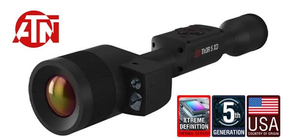 ATN ThOR 5 XD 1280x1024, 12 Micron Thermal Imaging Riflescope with Laser Rangefinder, Full HD Video, Wi-Fi, Ballistic Calculator, & More TIWST51280LRF