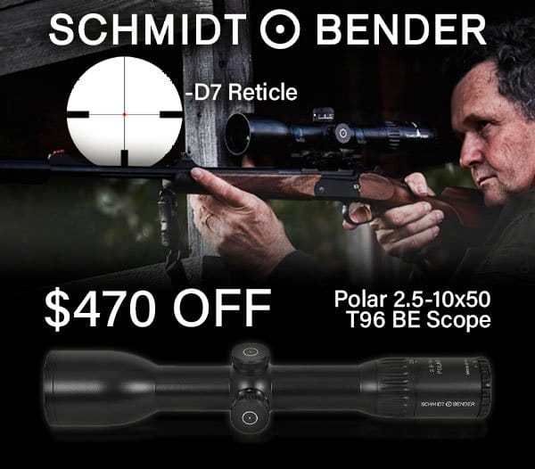 Save \\$470 on the Schmidt Bender Polar 2.5-10x50 t96 BE Scope!