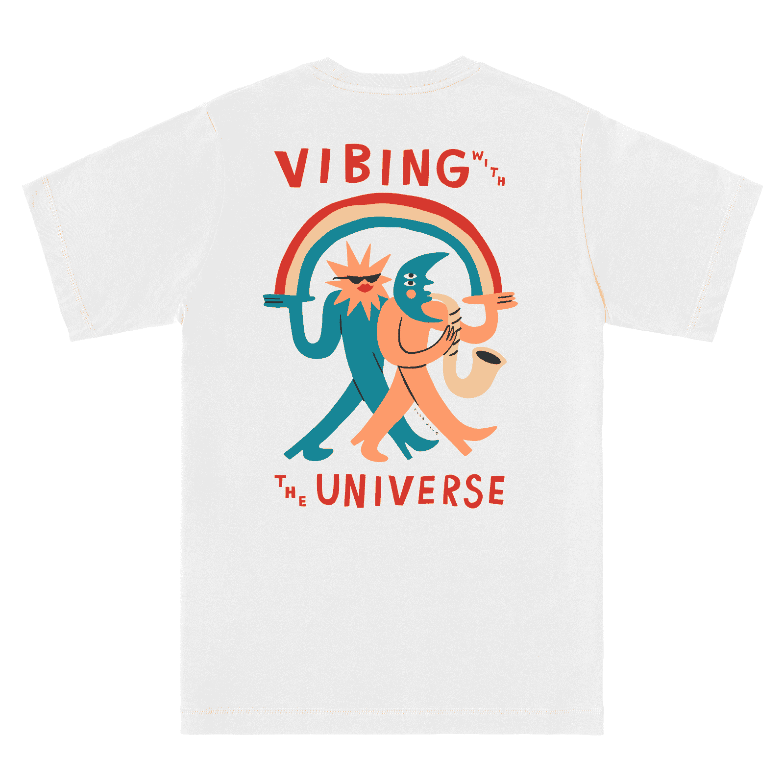 Image of Vibing With The Universe in White