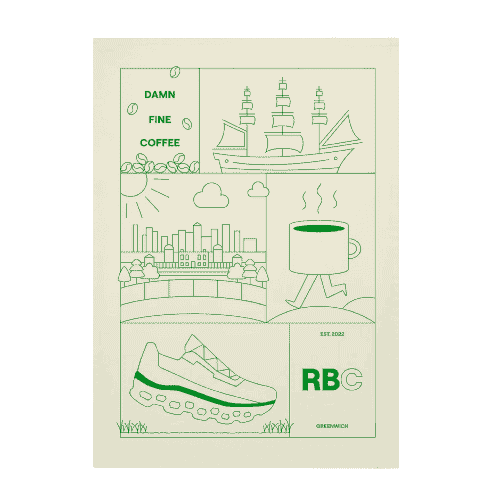 RUNNER BEANS CLUB TEA TOWEL By RUNNER BEANS CLUB