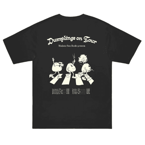 Dumplings on tour tee By Madame Sum