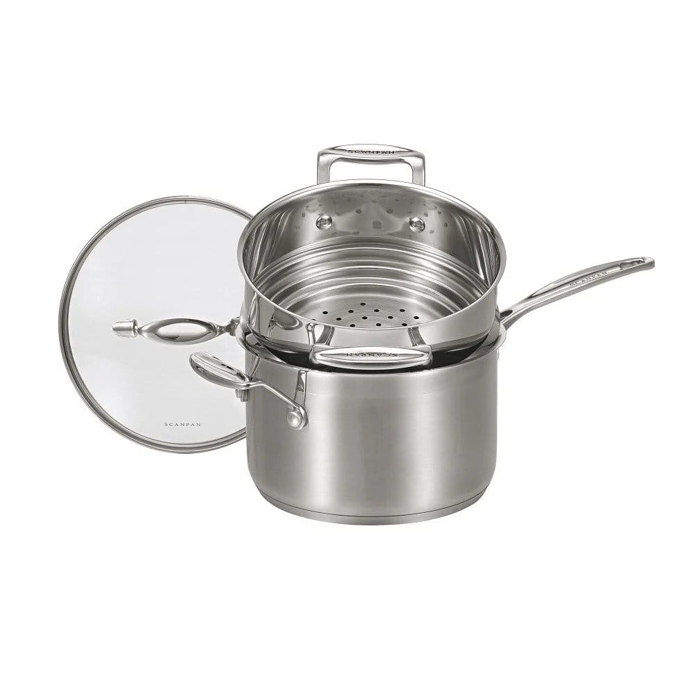 Scanpan Impact Saucepan with Multi Steamer 20cm Set of 2