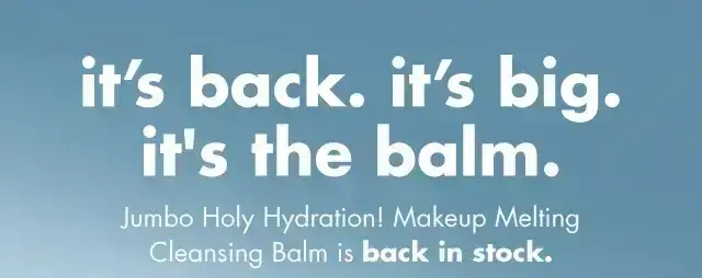 Holy Hydration! Makeup Cleansing Balm