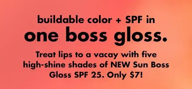 buildable color + spf in one boss gloss