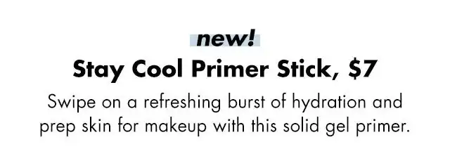 Cooling gel stick primer infused with aloe water