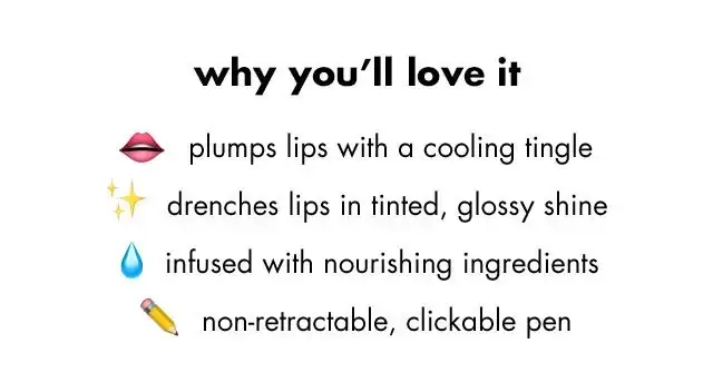 plumps lips with cooling tingle