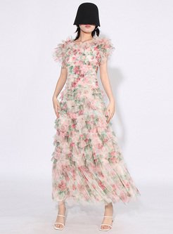 Pretty Multilevel Flower Prom Dresses