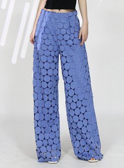 Loose Circular Tassel Baggy Pants Women