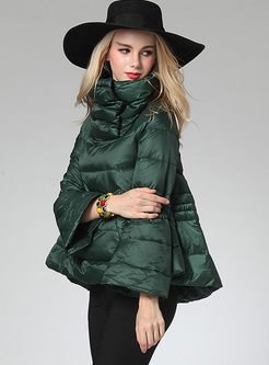 Women's Short Hooded Puffer Jacket light weight Green Down Jacket