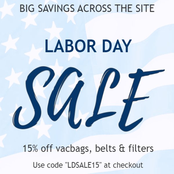 LABOR DAY SALE: 10% OFF YOUR ENTIRE ORDER OVER \\$35 OF BAGS BELTS AND FILTERS