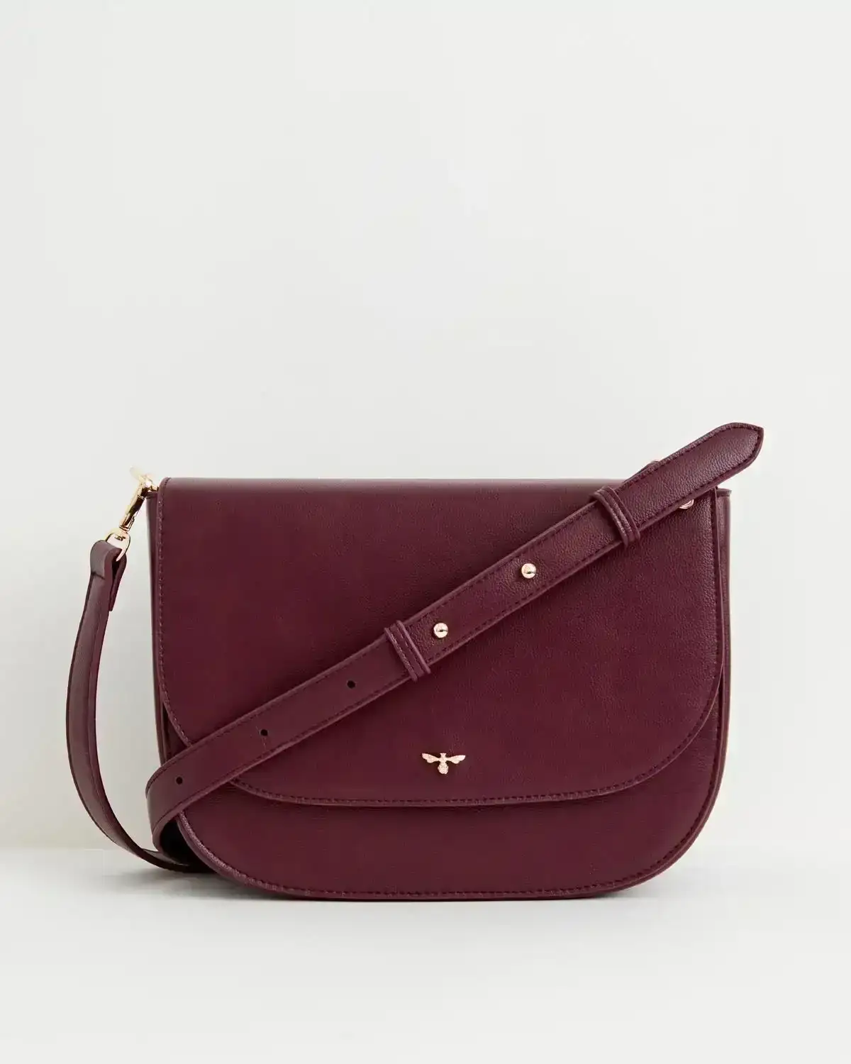 Image of Nina Messenger Handbag - Burgundy