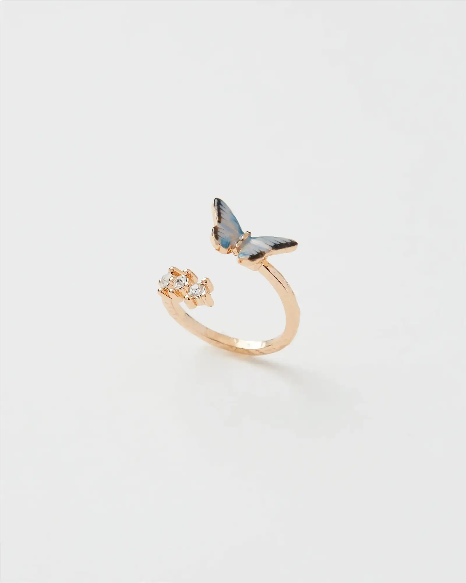 Image of Enamel Blue Butterfly Ring