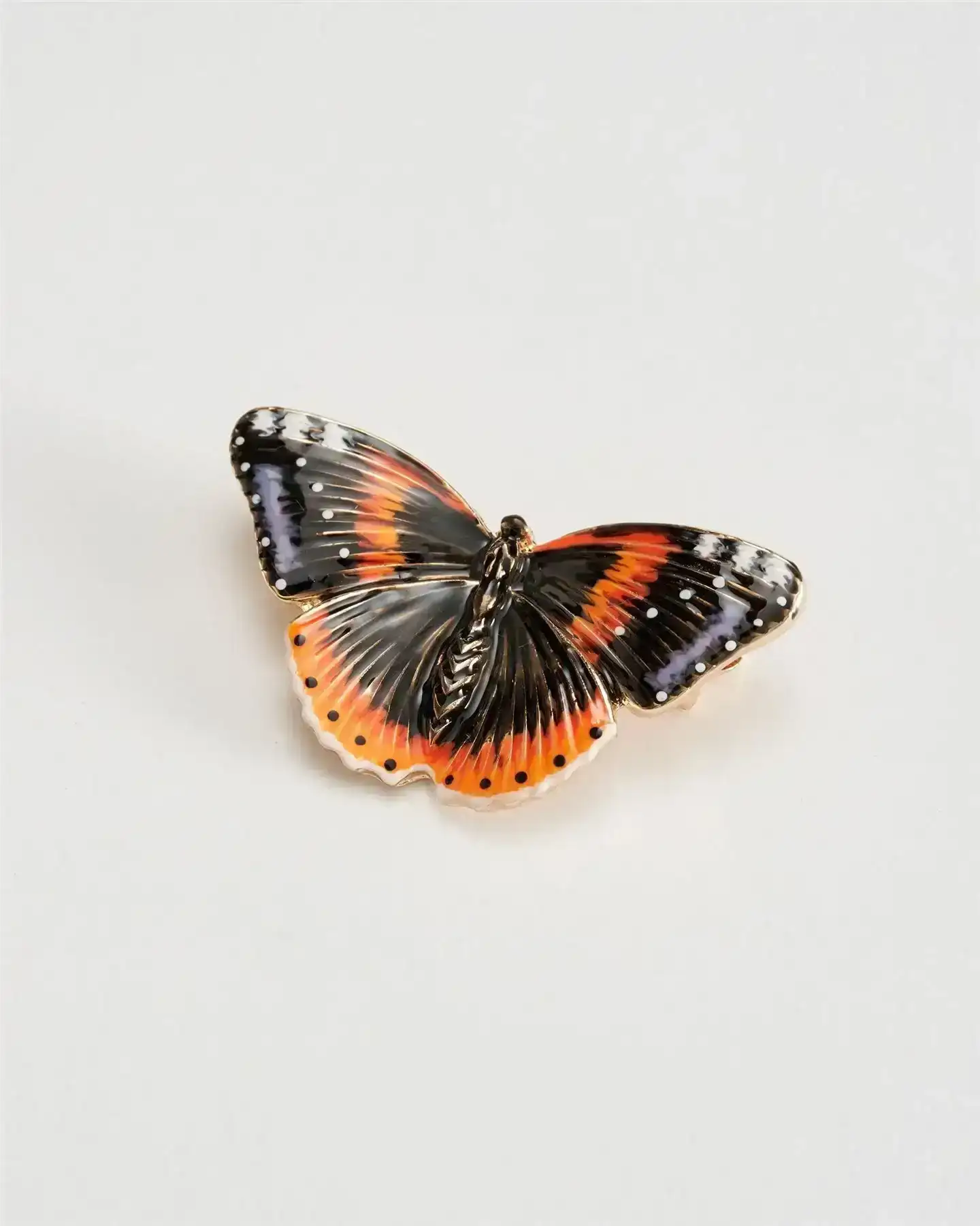 Image of Enamel Red Admiral Brooch