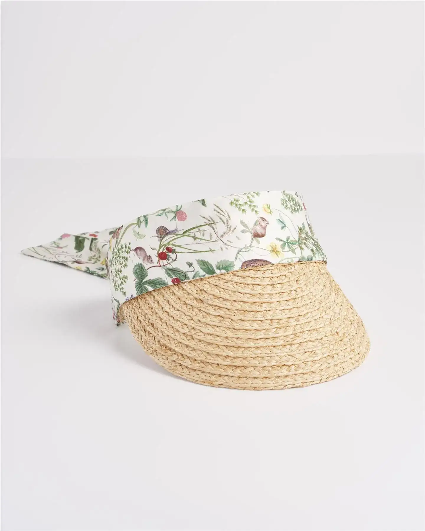 Image of Meadow Creature Ivory Raffia Visor