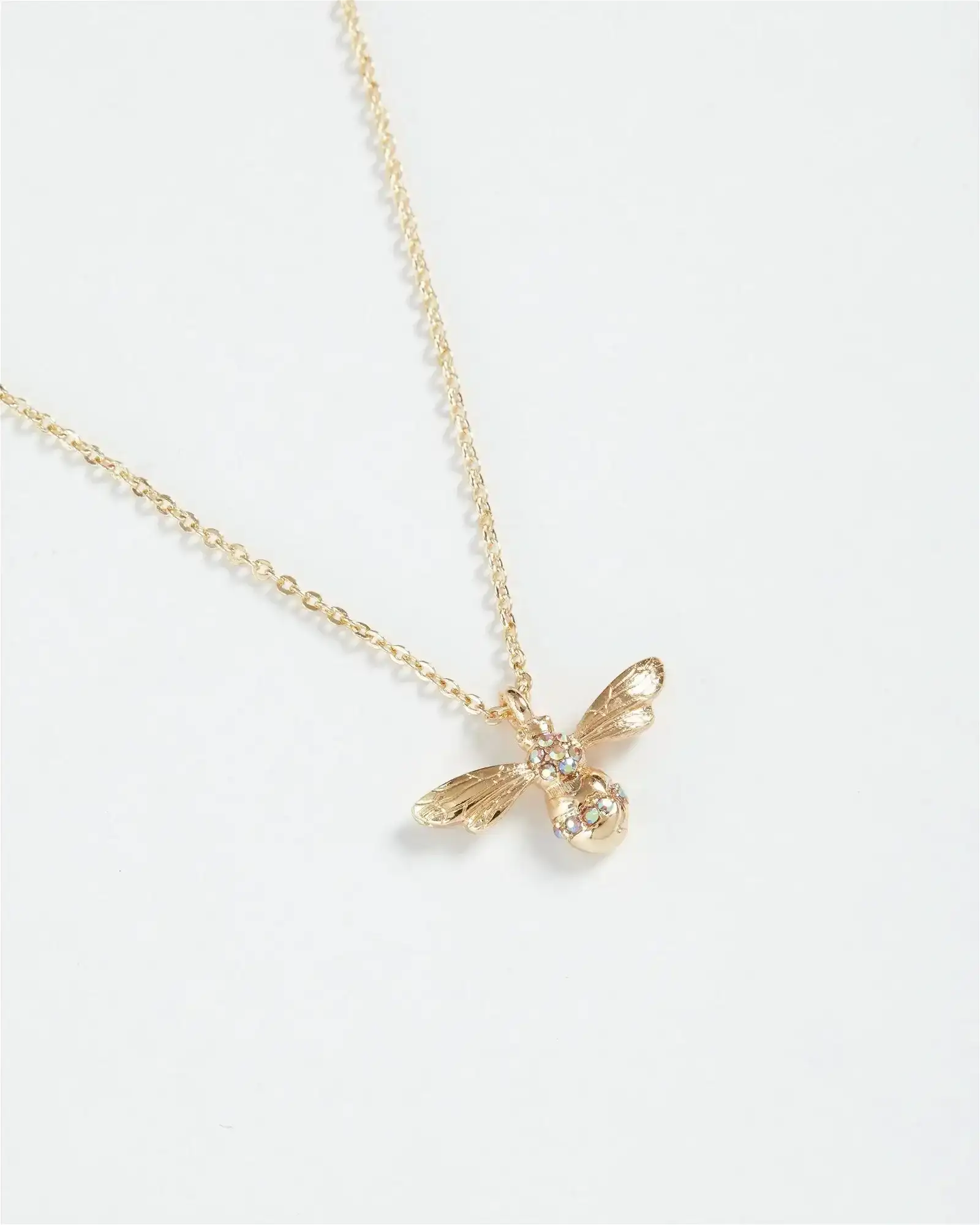 Image of Gold Short Bee Necklace