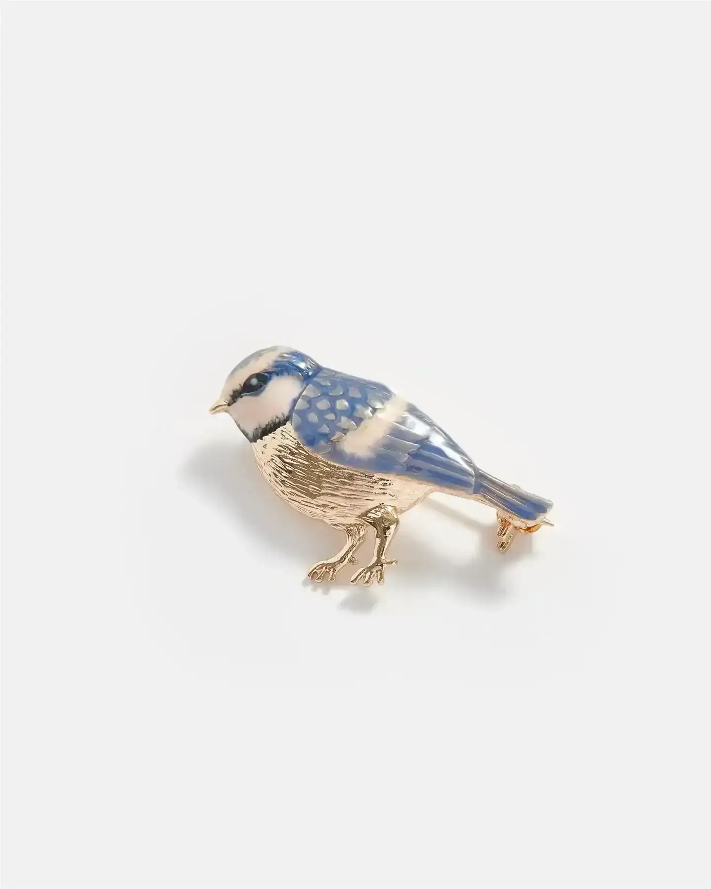 Image of Enamel Blue Tit Brooch