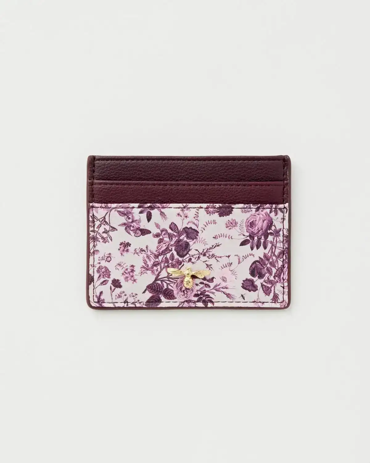 Image of Rambling Rose Card Purse Burgundy