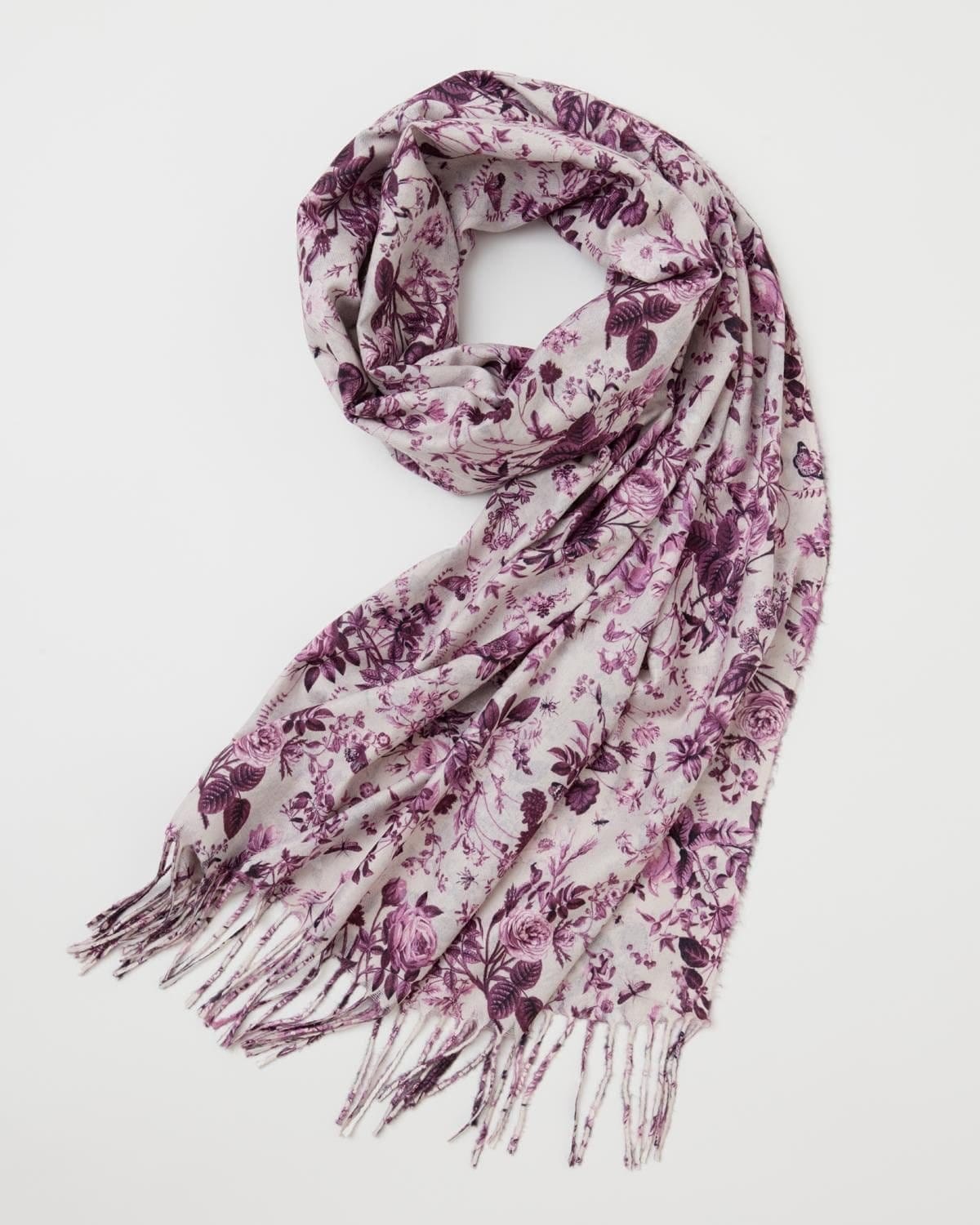 Image of Rambling Rose Heavyweight Scarf Burgundy