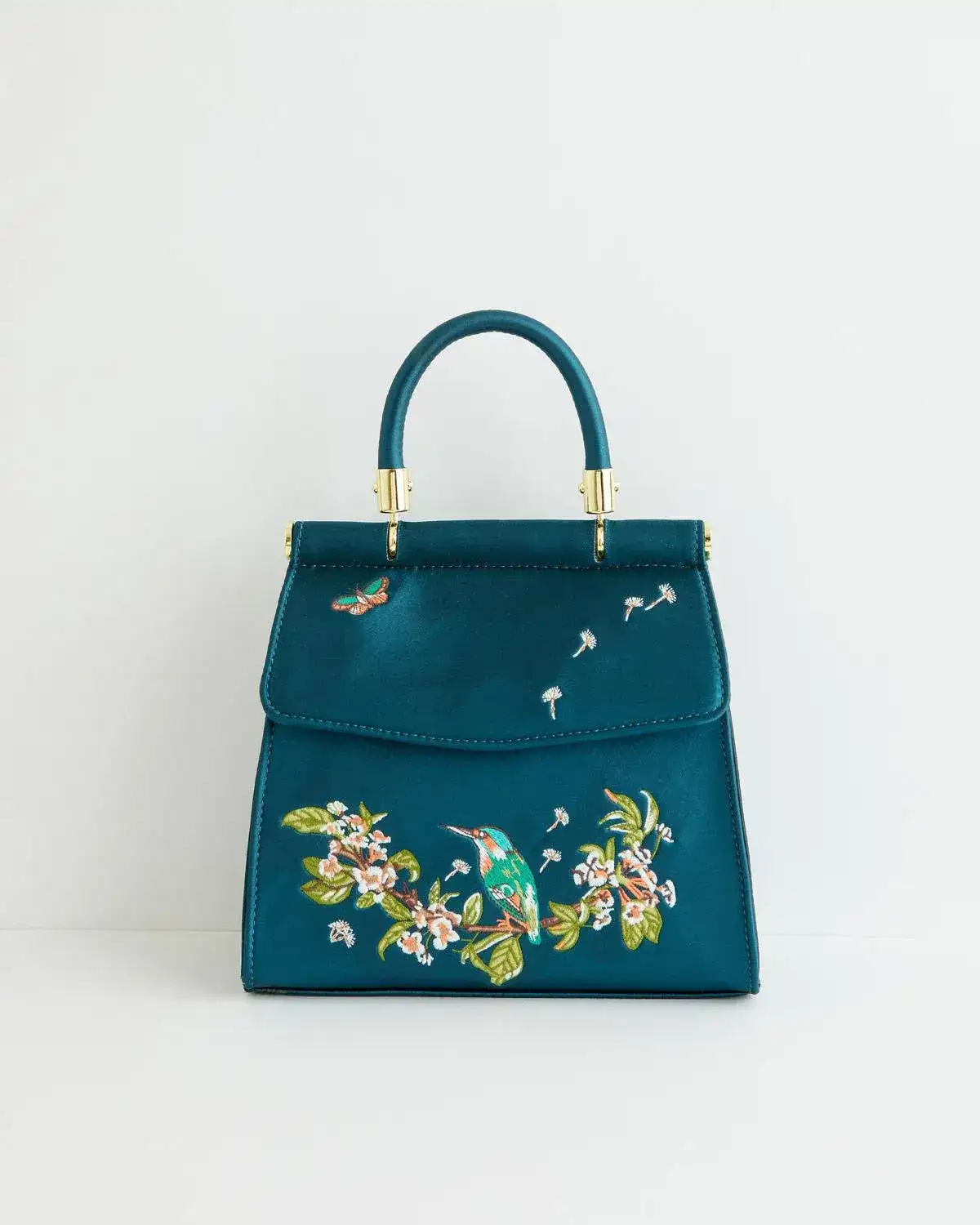 Image of Morning Song Kingfisher Mini Teal Tote