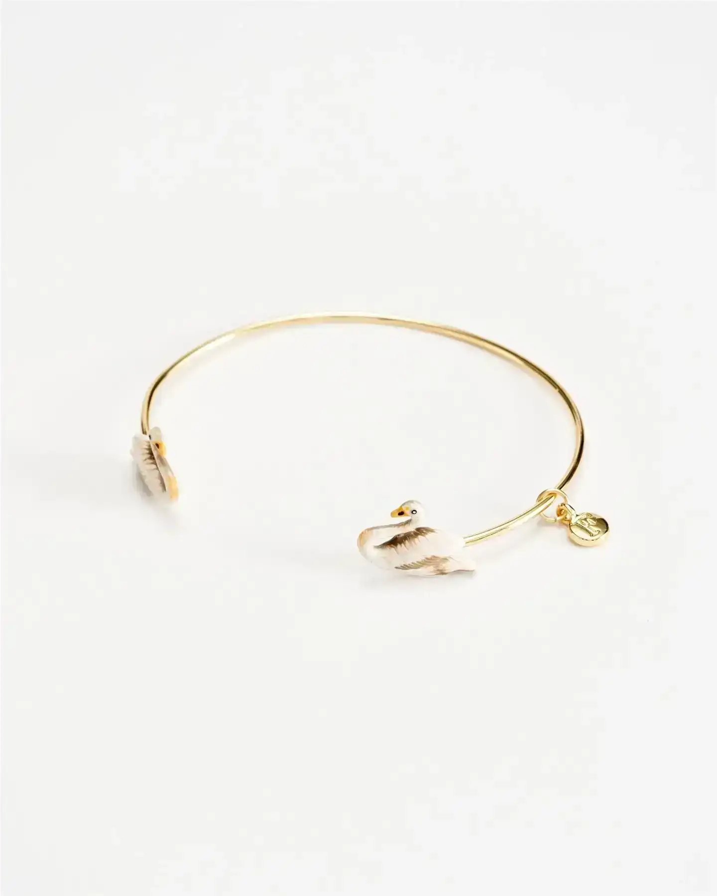 Image of Enamel Swan Bangle