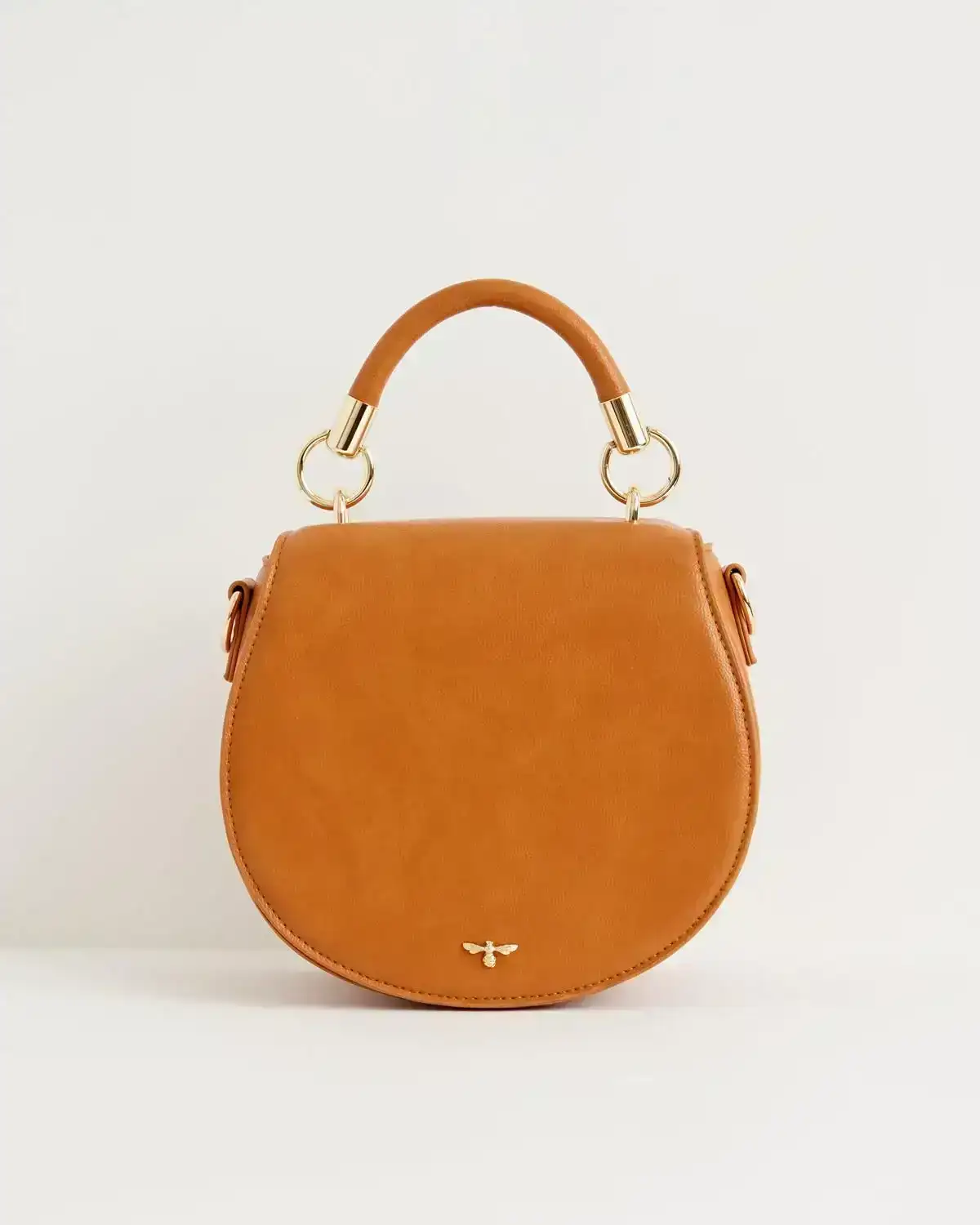 Image of Liberty Saddle bag Tan Vegan Leather