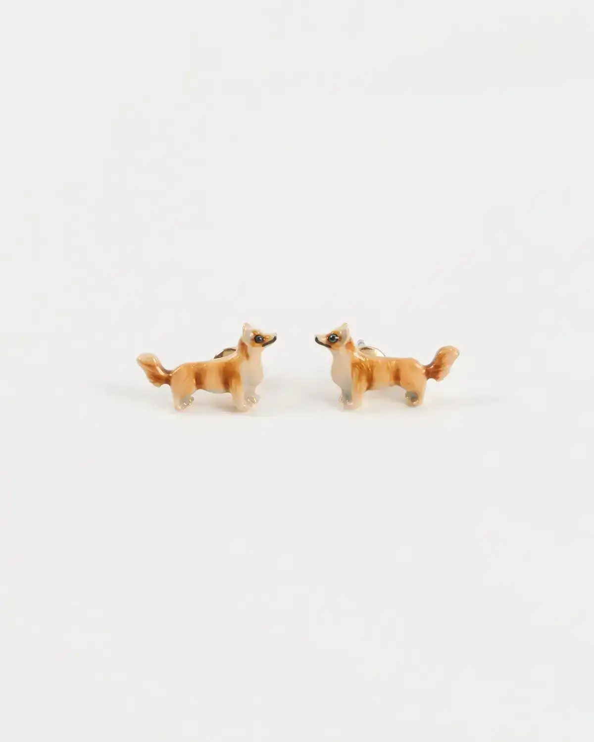 Image of Enamel Corgi Earrings