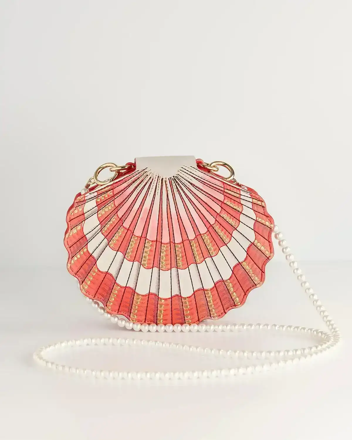 Image of Pearl Clam Shell Crossbody Bag