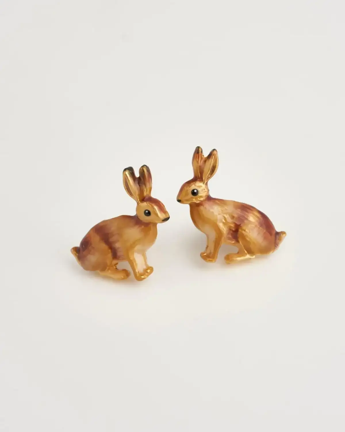 Image of Enamel Rabbit Stud Earrings