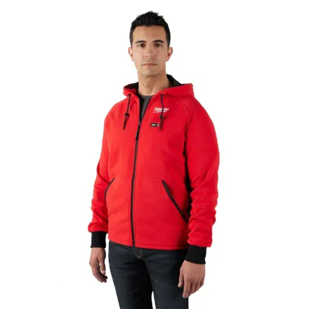 Image of Milwaukee 306R-20M M12 12V Durable Carbon Fiber Heated Red Hoodie - Medium